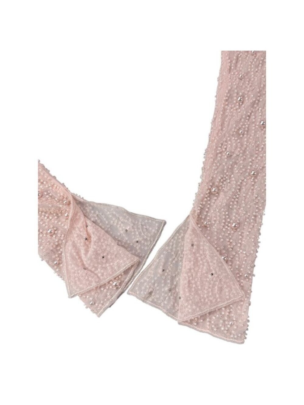 NWT OH POLLY La Desirade Embellished Cowl Neck Crop Top in Size 2 Blush - Picture 11 of 13